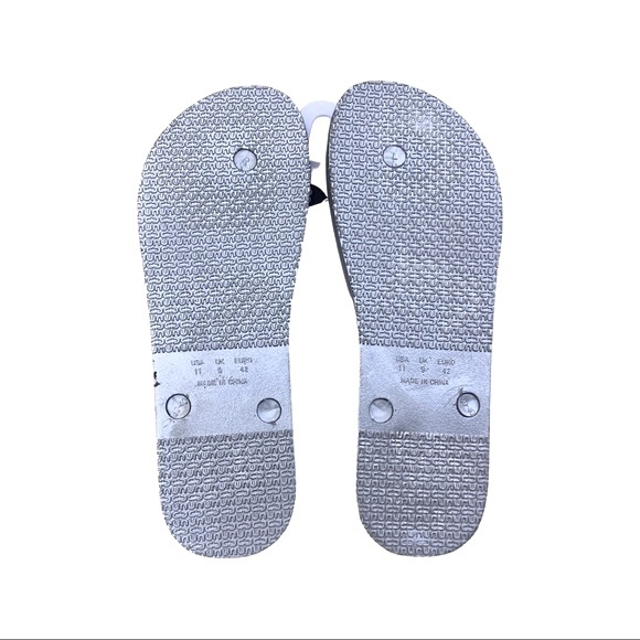Capelli New York Nautical Anchor Wedge Silver Jelly Flip Flops Size 11 - Picture 4 of 4